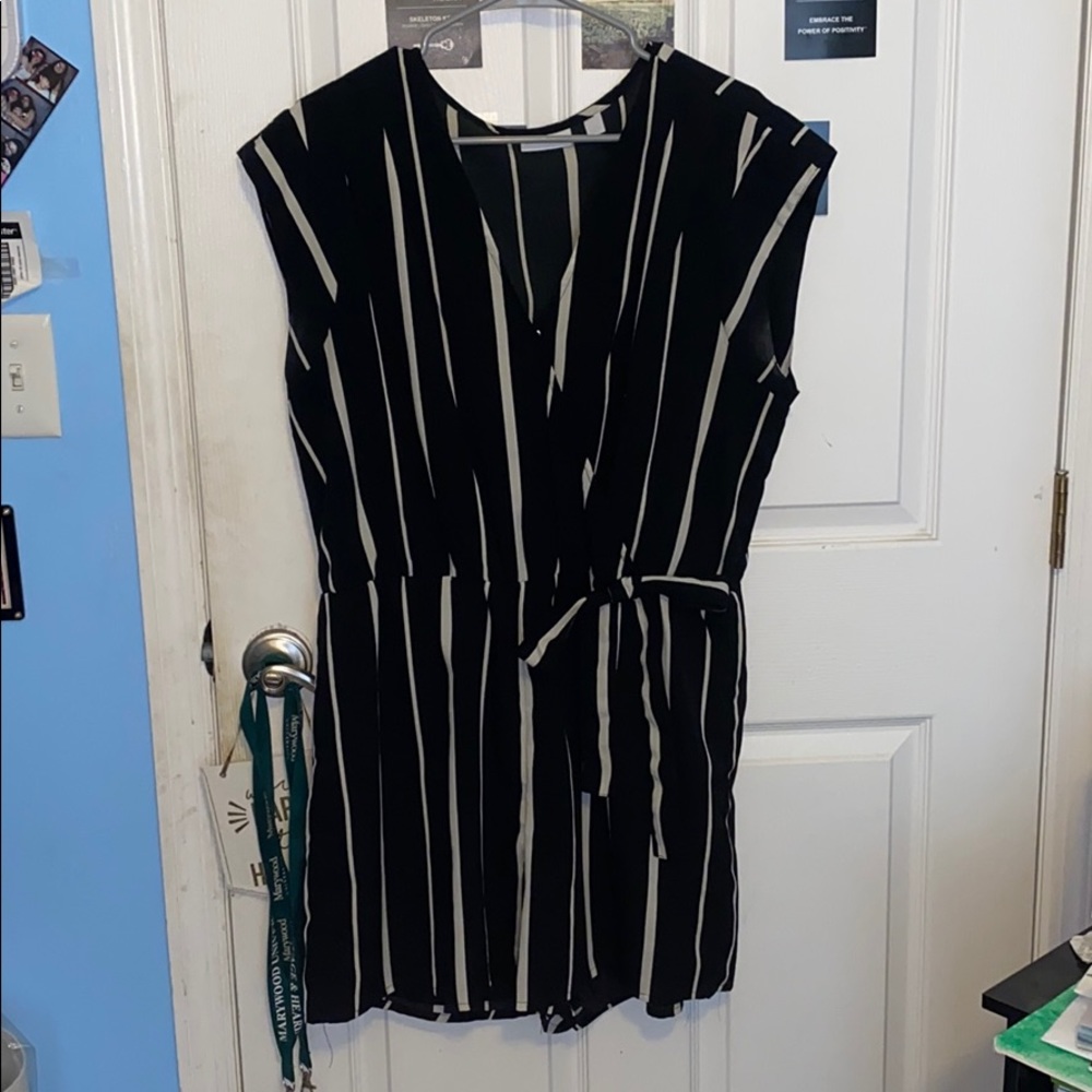 Black and white stripe New York&Company romper